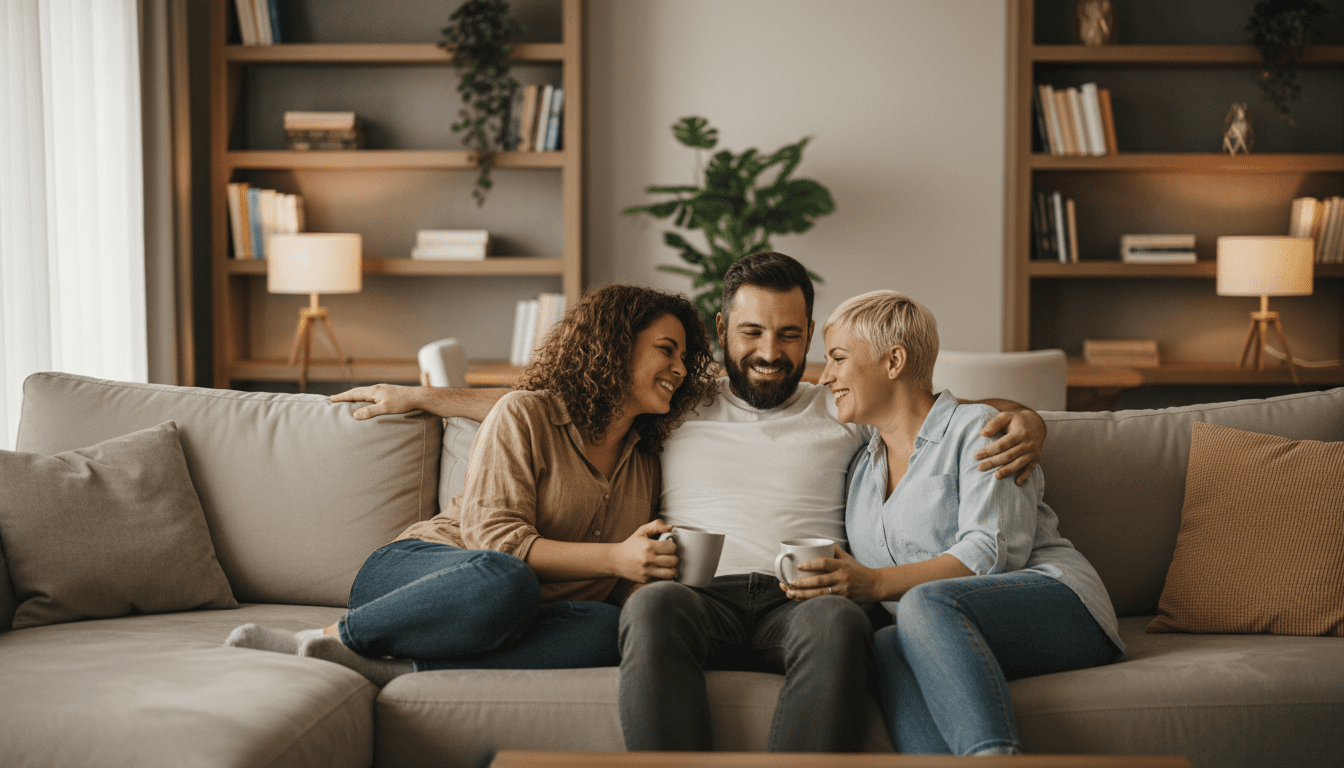 Teens in residential kitchen