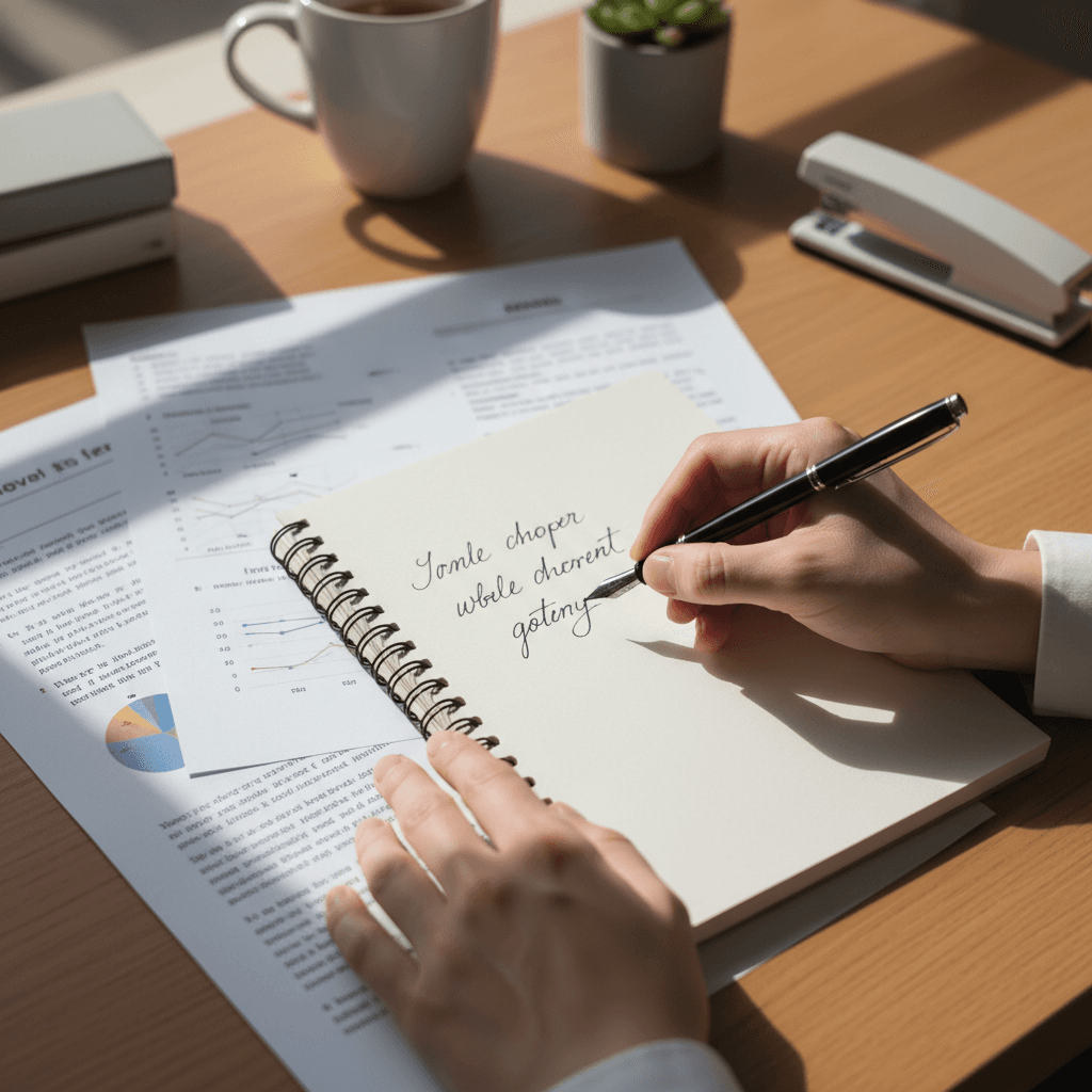 Daily schedule on clipboard